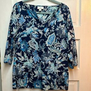 LOFT Blue tunic blouse